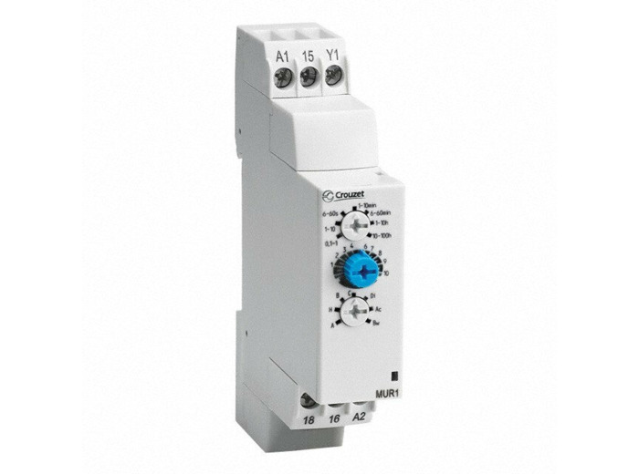 CROUZET - Relais de temps; 0,1s÷100h;SSR;0,7A;24÷240VAC;pour rail DIN - 88827054