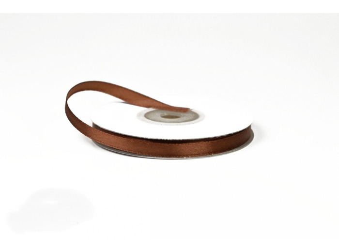 Ruban satin chocolat 870 Largeur 6 mm