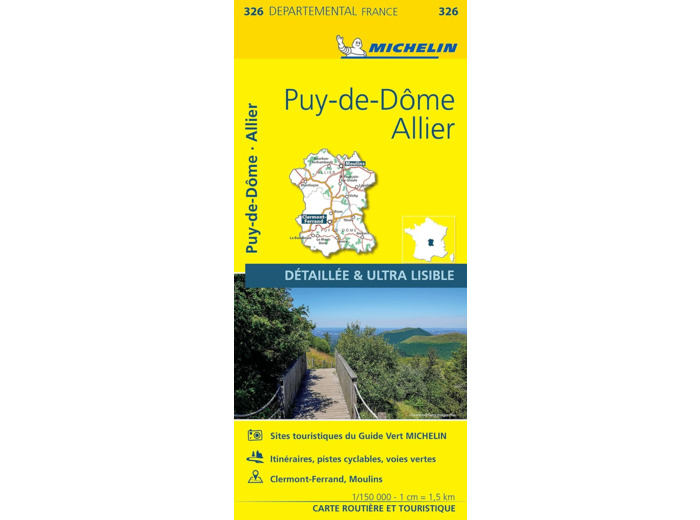 CARTE DEPARTEMENTALE PUY-DE-DOME, ALLIER