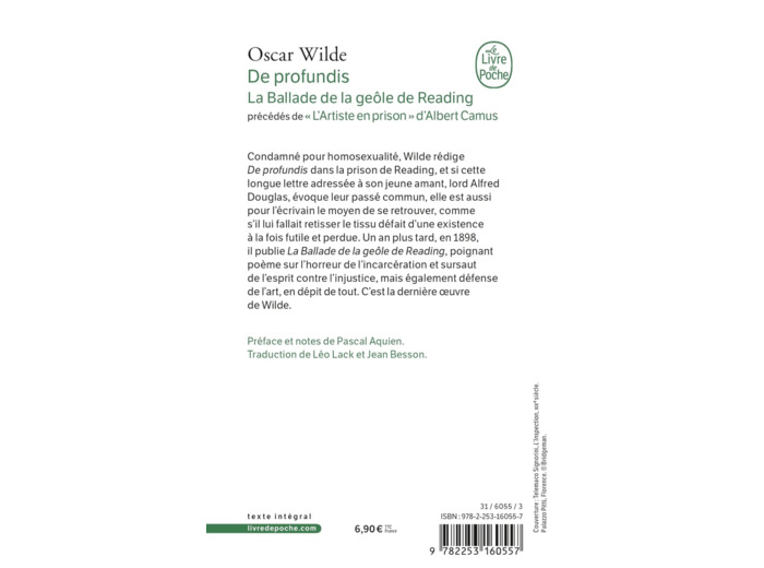 LA BALLADE DE LA GEOLE DE READING