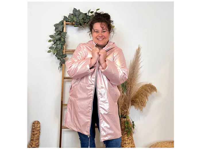 K402- Imper réversible (T42-T50) (rose pâle)