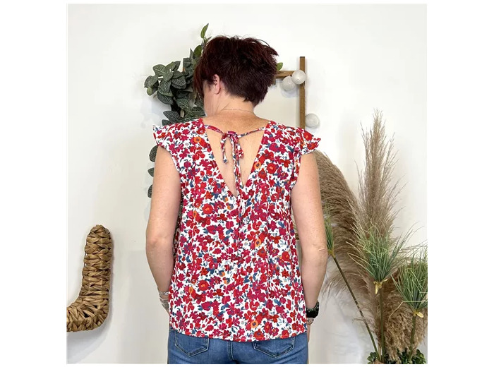L056- Top Maëlle (T34/36-T38/40) (rouge)