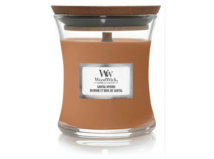 Mini Bougie "Myrrhe et Bois de Santal" WoodWick - Mèche Crépitante