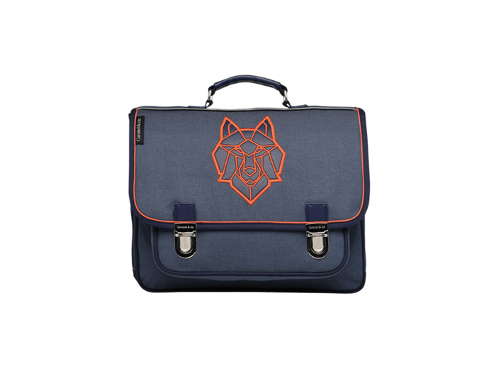 Cartable moyen Loup Bleu