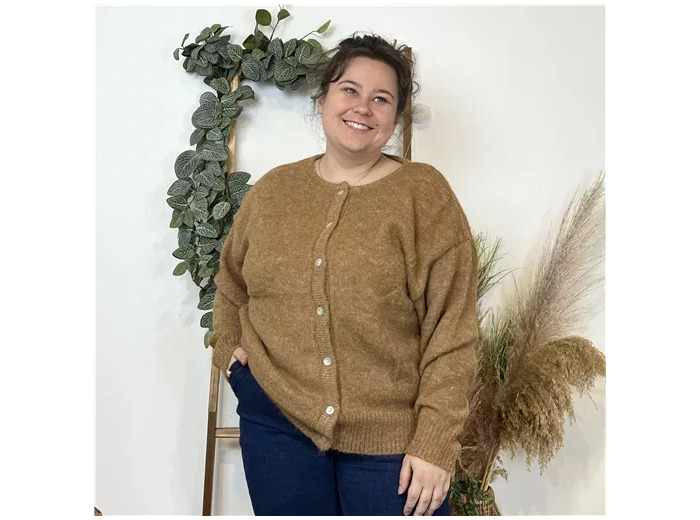 K583- Gilet Classique "Maëlle" (Gt) (camel)