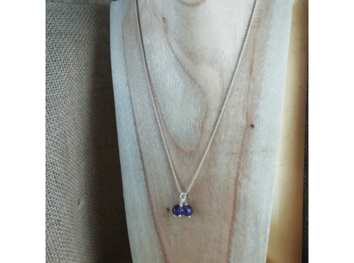 Collier Argent Améthyste