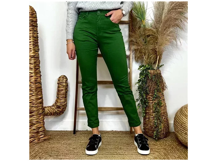 O122- Jean 7/8ème Voggo (T34-T44) (vert émeraude)