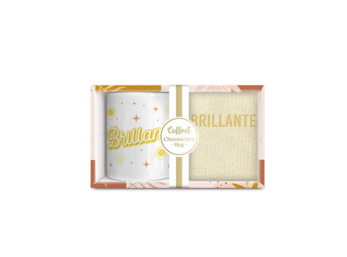 STC Coffret mug et chaussettes à paillettes "Brillante"