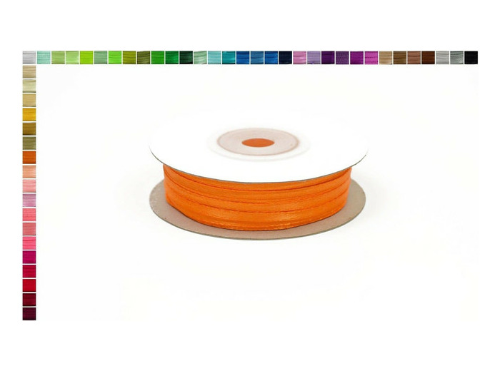 Ruban satin orange 668 largeur 3 mm