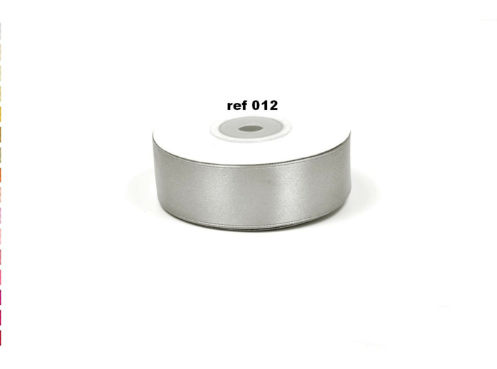 Ruban satin gris clair 012 Largeur 25 mm