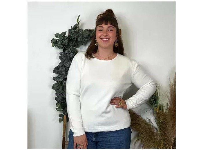 Y253- Tricotonic Col rond, Les T44 & 48 (ecru)