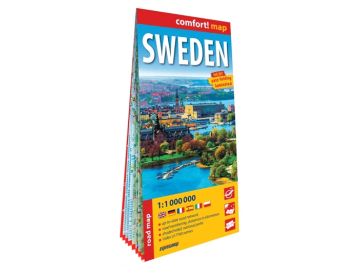 SUEDE 1/1.000.000 (CARTE GRAND FORMAT LAMINEE). SWEDEN