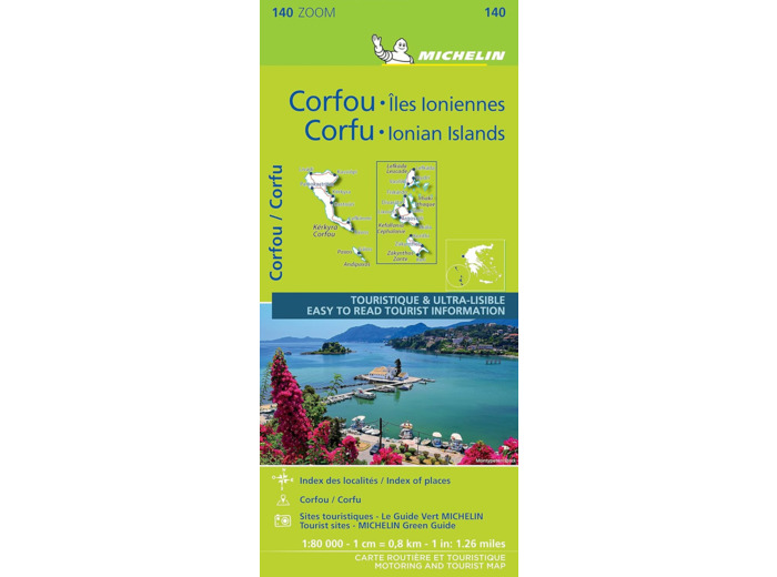 CARTE ZOOM CORFOU - ILES IONIENNES / CORFU - IONIAN ISLANDSS