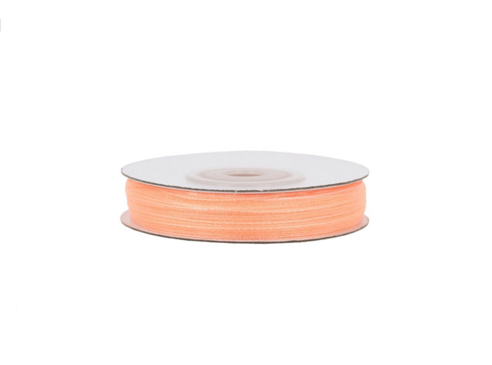 Ruban organza 3mm de large bobine de 50 metres de long Abricot 714