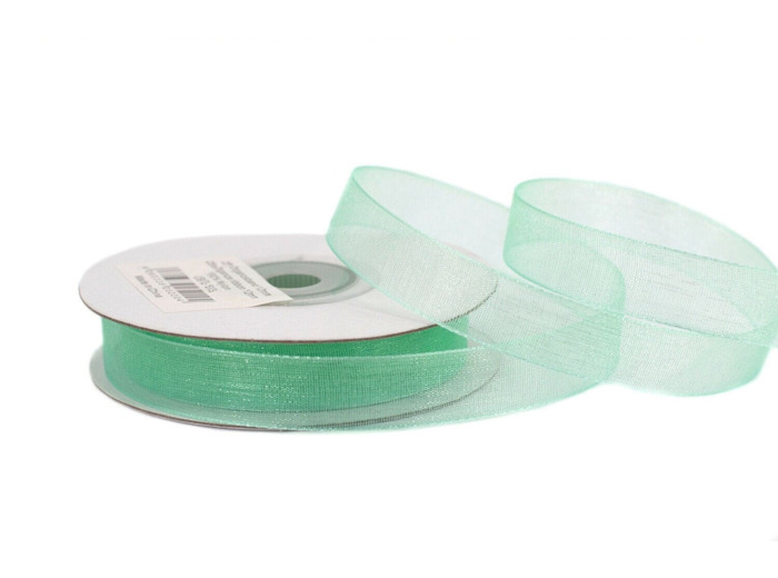 Ruban organza 12 mm de large bobine de 25 metres de long Mint