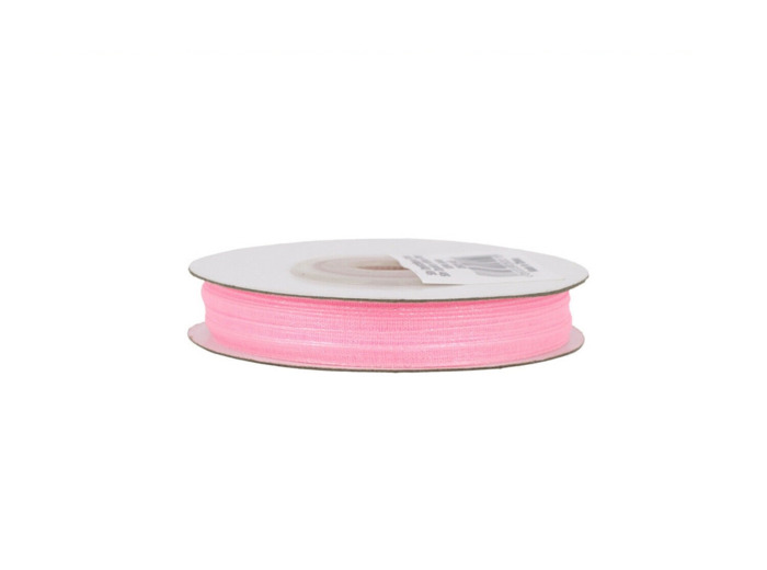 Ruban organza 3mm de large bobine de 50 metres de long rose 148