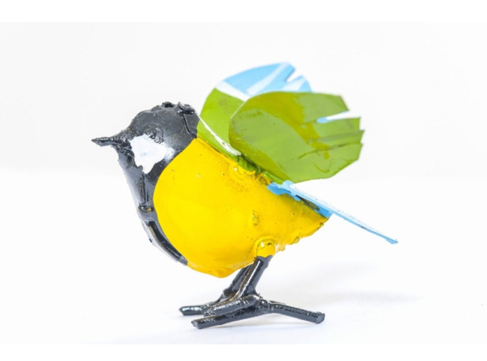 Petit oiseau coloré en vol