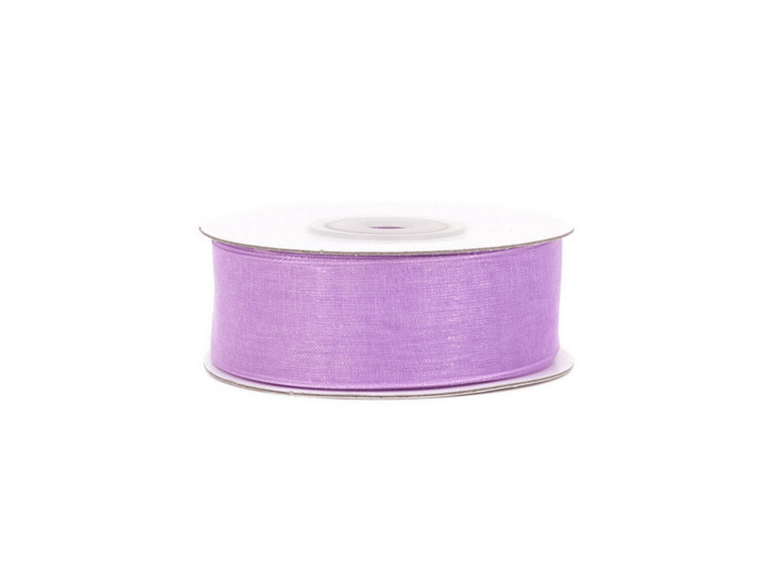 Ruban organza 25 mm de large bobine de 25 metres de long parme