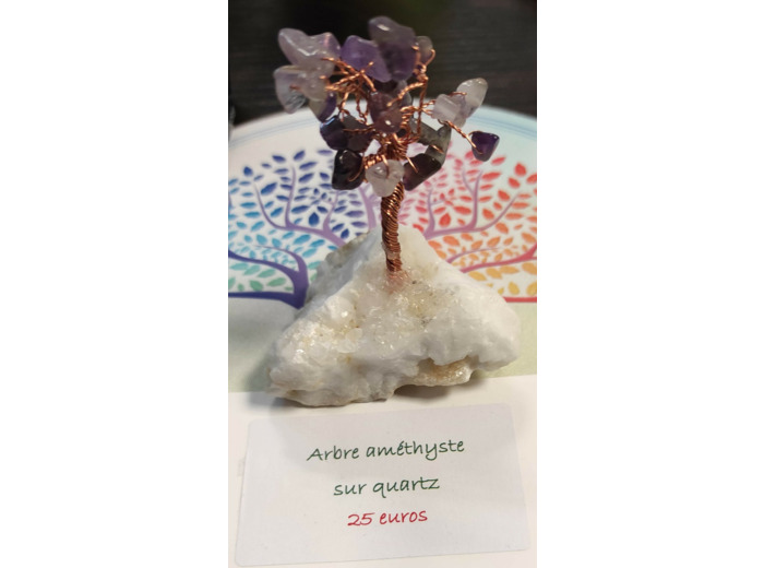 Arbre Améthyste sur quartz