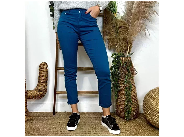 O132- Jean 7/8ème Voggo (T34-T44) (bleu pétrole)