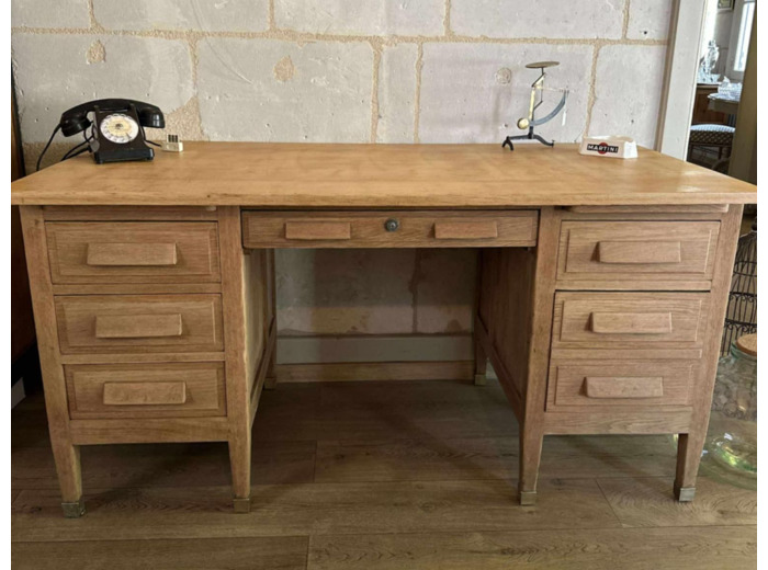 Très beau bureau administratif en chêne des années 50