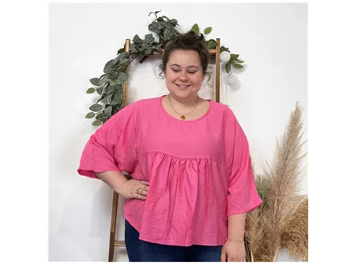 K329- Blouse Oversize (Gt) 🇮🇹 (fuchsia)