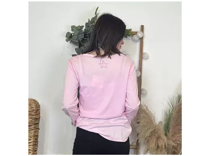 L492-Ts Délavé étoile ⭐ dos (Tu) 🇮🇹 (fuchsia)