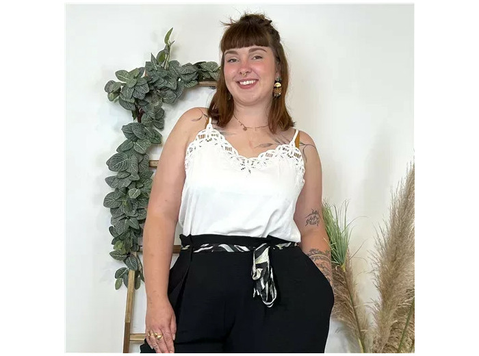 K894- Débardeur "Maëlle"(T40-T48) (blanc)