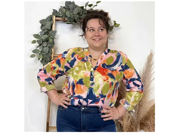 Z770- Tunique « Aquarelle » (T44-T52) (marine)