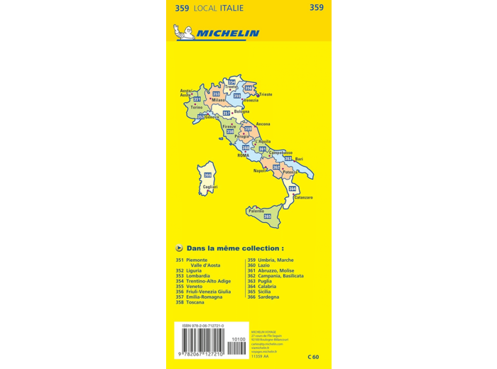 CARTE DEPARTEMENTALE UMBRIA, MARCHE
