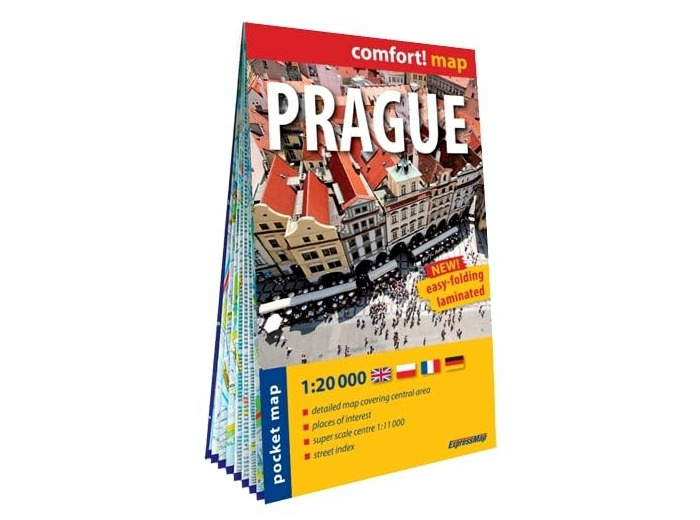 PRAGUE 1/20.000 (CARTE LAMINEE FORMAT POCHE - PLAN DE VILLE)
