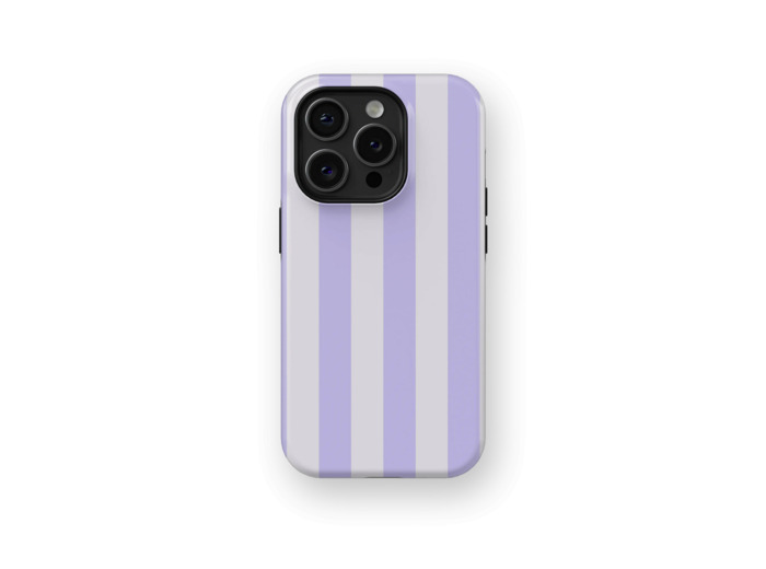 Light Purple Stripes Case | Coque de téléphone 3D 2en1 Ultra-résistante