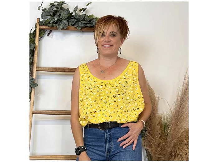 K175- Débardeur Liberty viscose (Tu) 🇮🇹 (jaune)