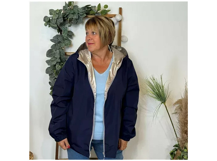 K015- Imper réversible court (T40-T50) (marine)