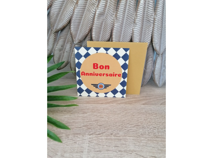 Carte "bon anniversaire" 11x11cm