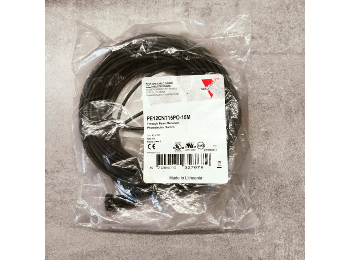 Cellule photo. barrage émetteur 15m plastique 12mm PNP NO, 15m cable