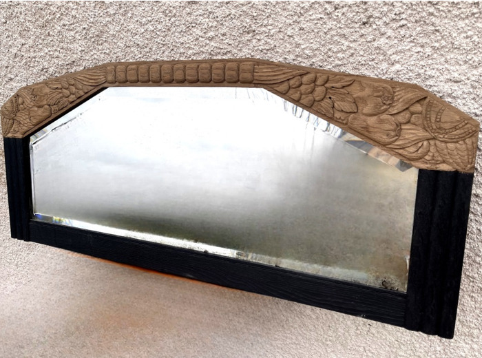 Miroir art nouveau chêne