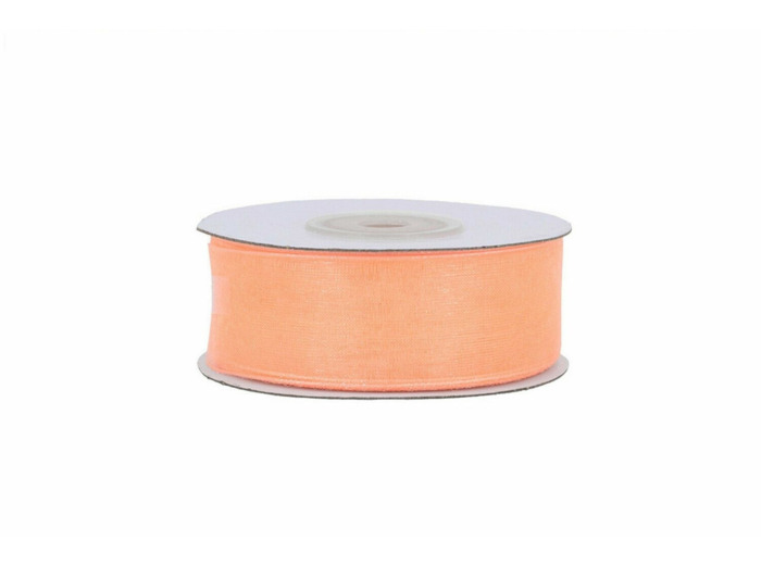 Ruban organza 25 mm de large bobine de 25 metres de long abricot