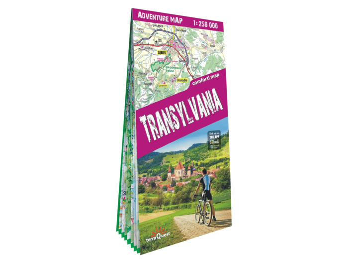 TRANSYLVANIE 1/250.000 (CARTE GRAND FORMAT LAMINEE D'AVENTURE TQ). TRANSYLVANIA - ANGLAIS