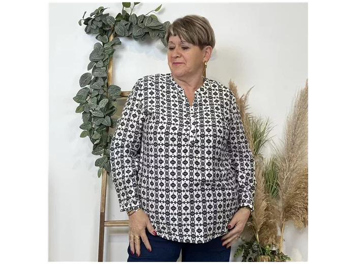 K813- Blouse "Christy" (T44-T52) (noir)