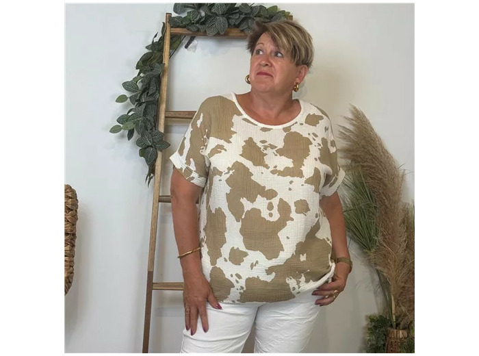 K761- Tunique Tachetée (Tu) 🇮🇹 (taupe)