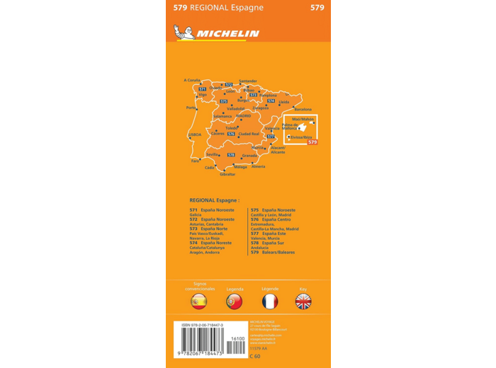 CARTE REGIONALE ILES BALEARES