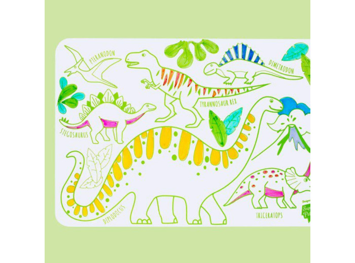 Coloriage effaçable mini 2en1 - Dinosaures