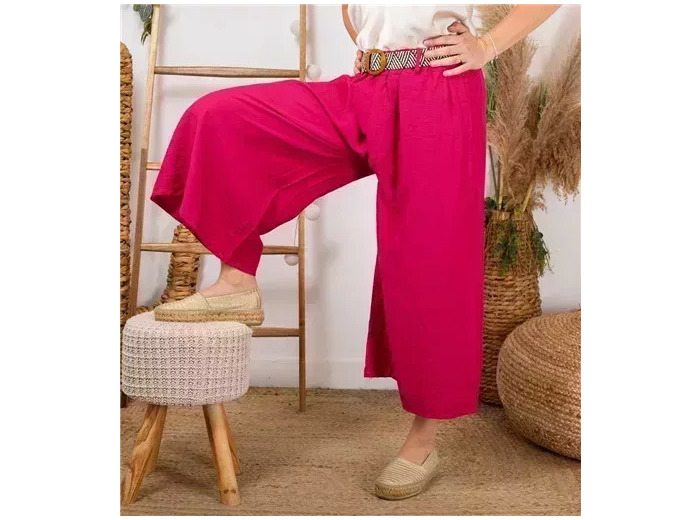 L781- Coupe 7/8ème Flare (Tu)  🇮🇹 (fuchsia)