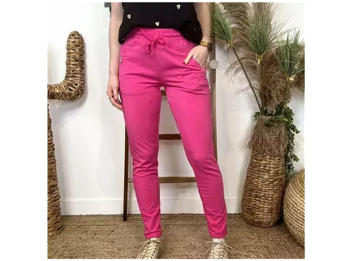 L756- Jogg 2 poches zippées 🇮🇹 (fuchsia)