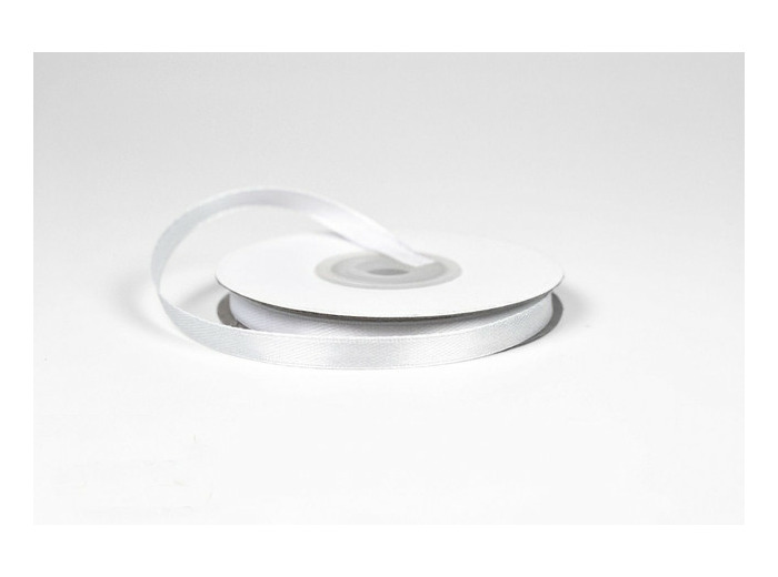 Ruban satin Blanc Largeur 6mm