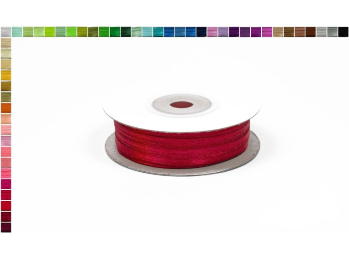 Ruban satin bordeaux 270 largeur 3 mm
