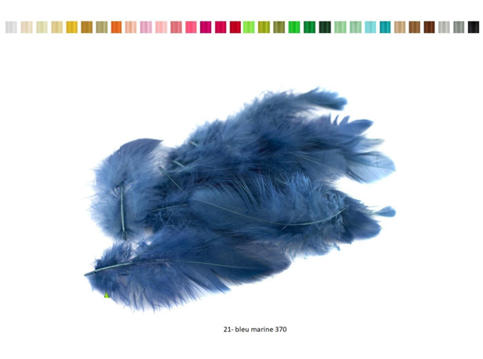 Plumes marabout sachet de 5 g environ 80 pieces par sachet bleu marine