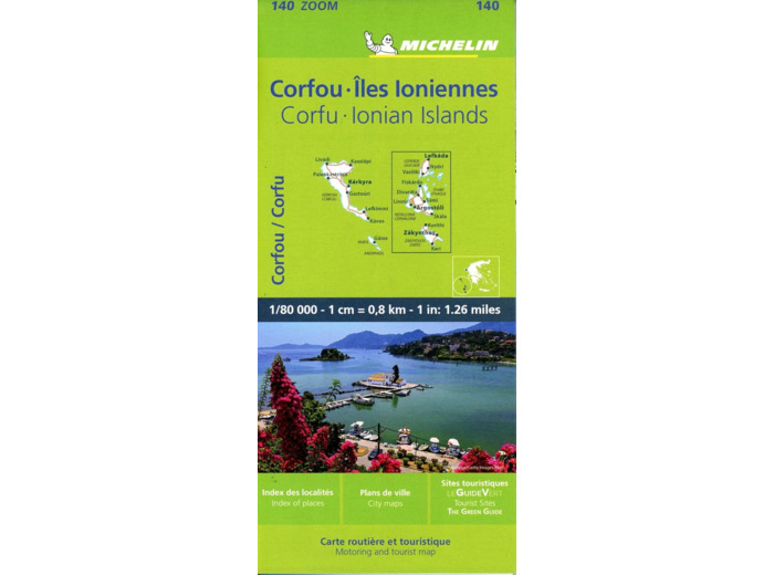 CARTE ZOOM CORFOU - ILES IONIENNES / CORFU - IONIAN ISLANDSS