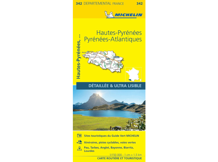 CARTE DEPARTEMENTALE HAUTES-PYRENEES, PYRENEES ATLANTIQUES